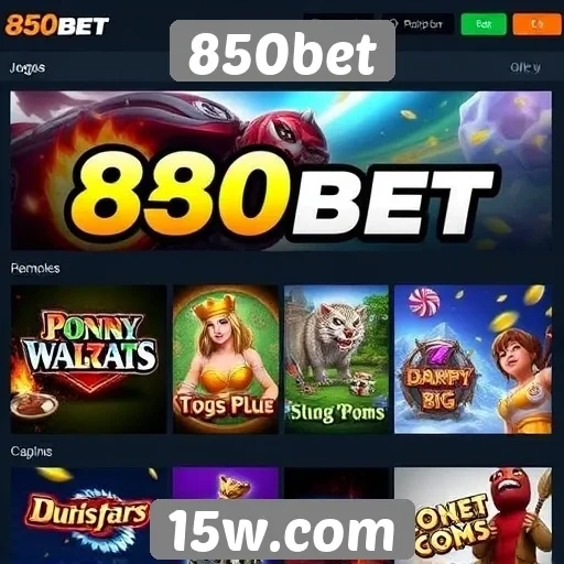 Variedade de jogos disponíveis na 850bet